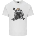 SAS Bulldog British Army Special Forces Mens Cotton T-Shirt Tee Top White