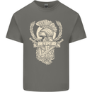 SPQR Helmet Gym Bodybuilding Training Top Mens Cotton T-Shirt Tee Top Charcoal