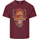 SPQR Helmet Gym Bodybuilding Training Top Mens Cotton T-Shirt Tee Top Maroon