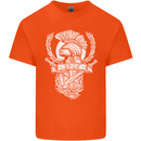SPQR Helmet Gym Bodybuilding Training Top Mens Cotton T-Shirt Tee Top Orange