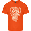 SPQR Helmet Gym Bodybuilding Training Top Mens Cotton T-Shirt Tee Top Orange