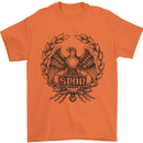 SPQR Roman Emblem Gym Training Top Mens T-Shirt Cotton Gildan Orange