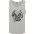 SPQR Roman Emblem Gym Training Top Mens Vest Tank Top Sports Grey