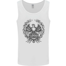 SPQR Roman Emblem Gym Training Top Mens Vest Tank Top White