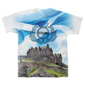Edinburgh castle scotland mens allover print multi coloured tee