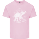 Sacral Style Elephant Meditation Tattoo Art Mens Cotton T-Shirt Tee Top Light Pink
