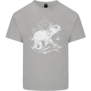 Sacral Style Elephant Meditation Tattoo Art Mens Cotton T-Shirt Tee Top Sports Grey