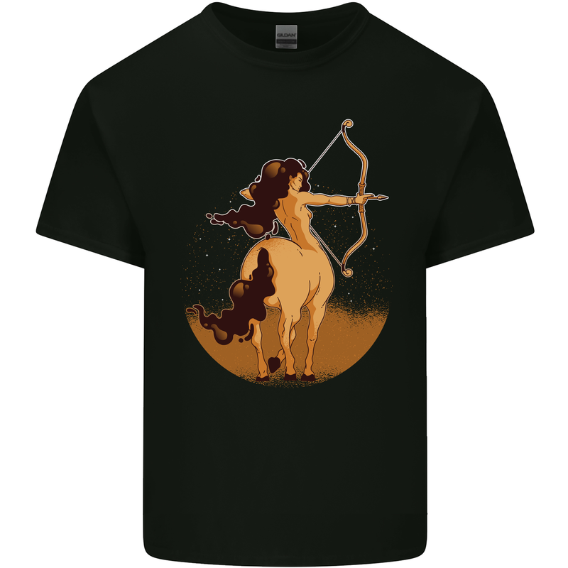 Sagittarius Woman Zodiac Star Sign Mens Cotton T-Shirt Tee Top Black