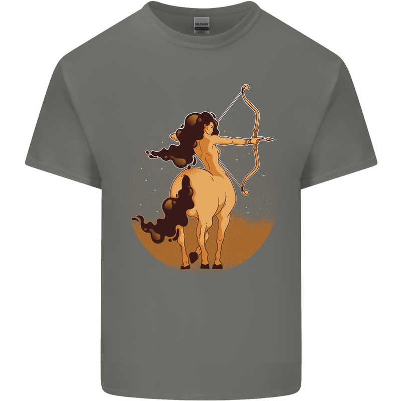 Sagittarius Woman Zodiac Star Sign Mens Cotton T-Shirt Tee Top Charcoal