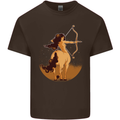 Sagittarius Woman Zodiac Star Sign Mens Cotton T-Shirt Tee Top Dark Chocolate