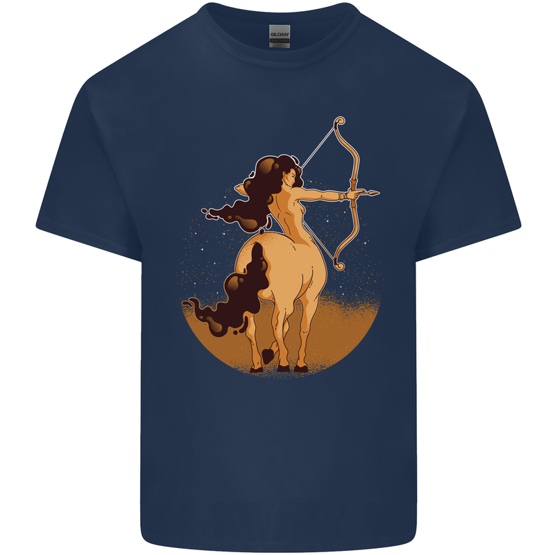 Sagittarius Woman Zodiac Star Sign Mens Cotton T-Shirt Tee Top Navy Blue