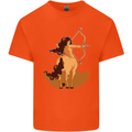 Sagittarius Woman Zodiac Star Sign Mens Cotton T-Shirt Tee Top Orange