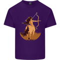 Sagittarius Woman Zodiac Star Sign Mens Cotton T-Shirt Tee Top Purple