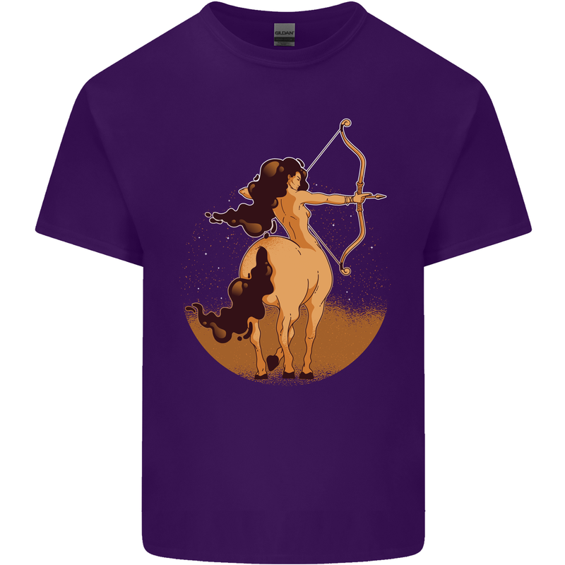 Sagittarius Woman Zodiac Star Sign Mens Cotton T-Shirt Tee Top Purple