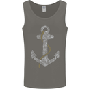 Sailing Anchor Sailor Boat Captain Ship Mens Vest Tank Top Charcoal