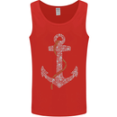 Sailing Anchor Sailor Boat Captain Ship Mens Vest Tank Top Red