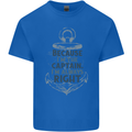 Sailing Captain Narrow Boat Barge Sailor Mens Cotton T-Shirt Tee Top Royal Blue
