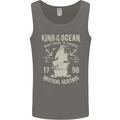 Sailing King of the Ocean Sailor Boat Mens Vest Tank Top Charcoal