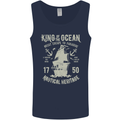 Sailing King of the Ocean Sailor Boat Mens Vest Tank Top Navy Blue