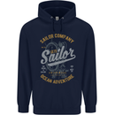 Sailor Company Sailing Boat Yacht Speedboat Mens 80% Cotton Hoodie Navy Blue