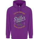Sailor Company Sailing Boat Yacht Speedboat Mens 80% Cotton Hoodie Purple