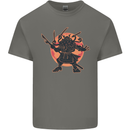 Samurai Cthulhu Kraken Kids T-Shirt Childrens Charcoal