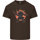 Samurai Cthulhu Kraken Kids T-Shirt Childrens Chocolate