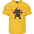 Samurai Cthulhu Kraken Kids T-Shirt Childrens Yellow