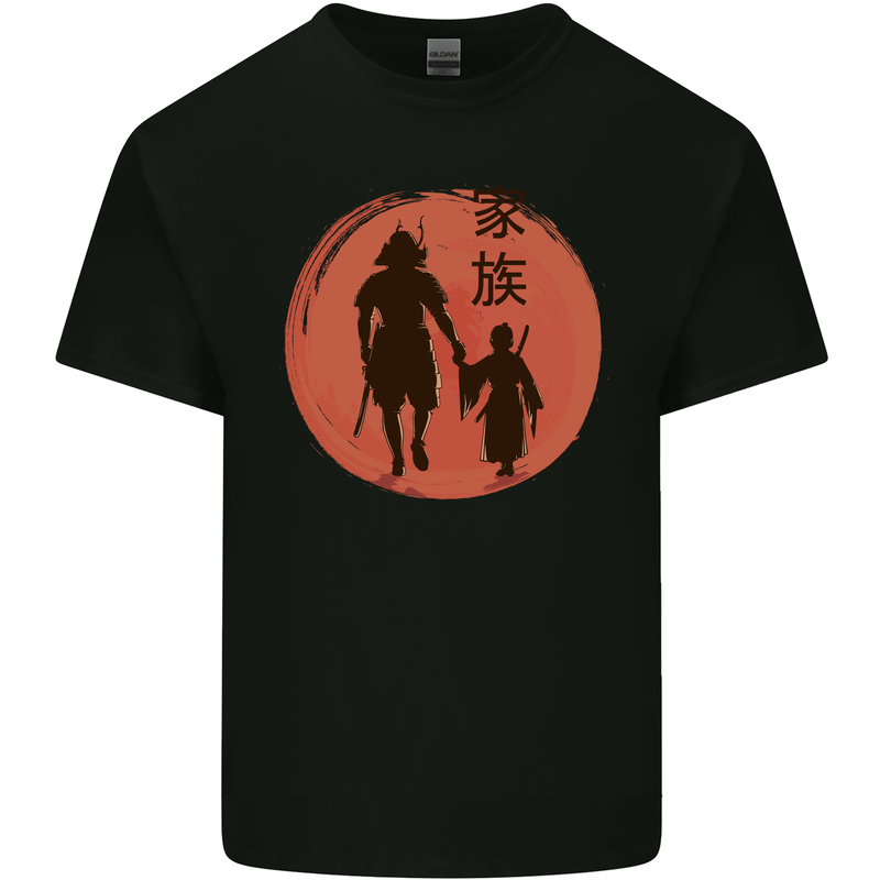 Samurai Dad Son Fathers Day MMA Martial Arts Mens Cotton T-Shirt Tee Top Black