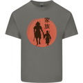 Samurai Dad Son Fathers Day MMA Martial Arts Mens Cotton T-Shirt Tee Top Charcoal