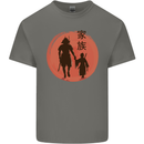 Samurai Dad Son Fathers Day MMA Martial Arts Mens Cotton T-Shirt Tee Top Charcoal