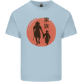 Samurai Dad Son Fathers Day MMA Martial Arts Mens Cotton T-Shirt Tee Top Light Blue