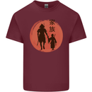 Samurai Dad Son Fathers Day MMA Martial Arts Mens Cotton T-Shirt Tee Top Maroon