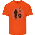 Samurai Dad Son Fathers Day MMA Martial Arts Mens Cotton T-Shirt Tee Top Orange