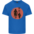 Samurai Dad Son Fathers Day MMA Martial Arts Mens Cotton T-Shirt Tee Top Royal Blue