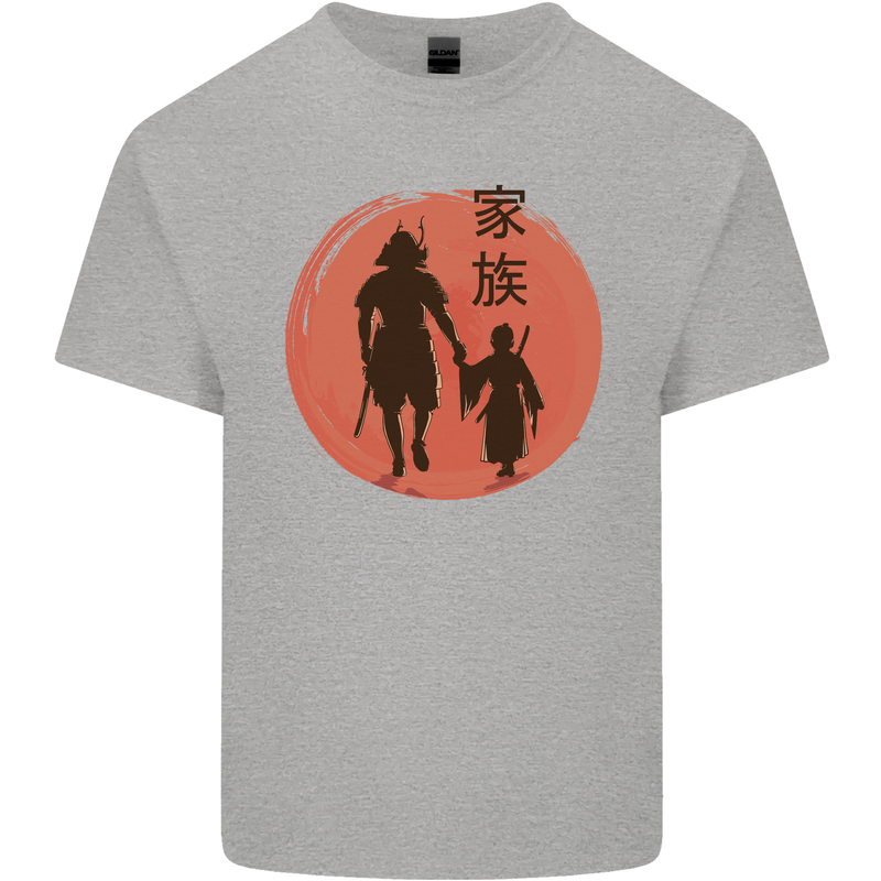 Samurai Dad Son Fathers Day MMA Martial Arts Mens Cotton T-Shirt Tee Top Sports Grey