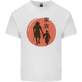 Samurai Dad Son Fathers Day MMA Martial Arts Mens Cotton T-Shirt Tee Top White