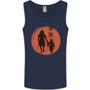 Samurai Dad Son Fathers Day MMA Martial Arts Mens Vest Tank Top Navy Blue