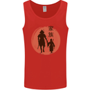 Samurai Dad Son Fathers Day MMA Martial Arts Mens Vest Tank Top Red