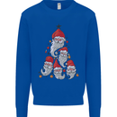 Santa Clause Christmas Tree Mens Sweatshirt Jumper Royal Blue