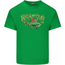 Santa T-Rex Drink Eat Merry Funny Christmas Mens Cotton T-Shirt Tee Top Irish Green