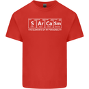 Sarcasm the Elements Personality Funny ECG Kids T-Shirt Childrens Red