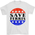 Save Ferris Distressed Mens T-Shirt Cotton Gildan White