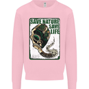 Save Nature Environment Climate Change Life Kids Sweatshirt Jumper Light Pink