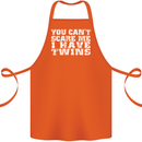 Scare Me I Have Twins Father's Day Mother's Cotton Apron 100% Organic Orange