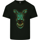 Scary Wolf Face Werewolf Horror Halloween Mens Cotton T-Shirt Tee Top Black