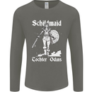 Schildmaid Viking Shield Maiden Mens Long Sleeve T-Shirt Charcoal