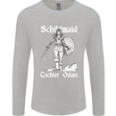 Schildmaid Viking Shield Maiden Mens Long Sleeve T-Shirt Sports Grey
