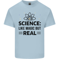 Science Like Magic But Real Funny Geek Nerd Mens Cotton T-Shirt Tee Top Light Blue