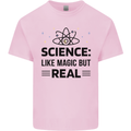 Science Like Magic But Real Funny Geek Nerd Mens Cotton T-Shirt Tee Top Light Pink